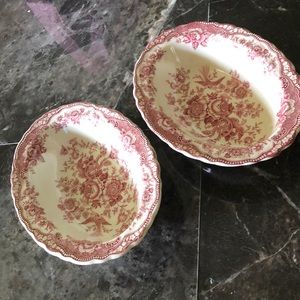 BRISTOL Crown Ducal England 9” oval vegetable serving bowls